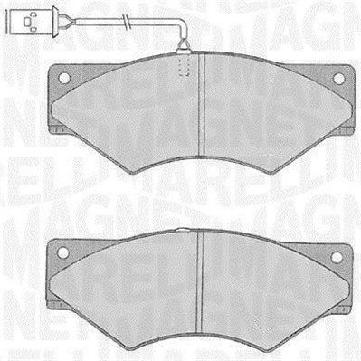 MAGNETI MARELLI Комплект тормозных колодок, дисковый тормоз 363916060547